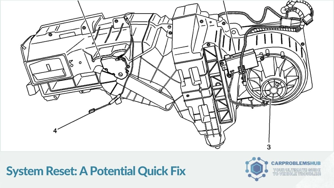 Exploring system reset as a solution for GMC Sierra climate control problems.