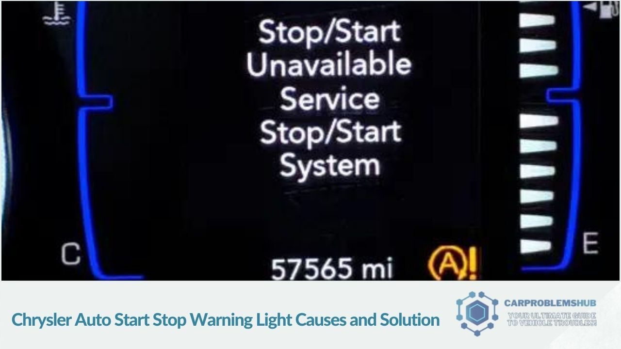 Overview of common issues and fixes for the Chrysler auto start-stop system warning light.